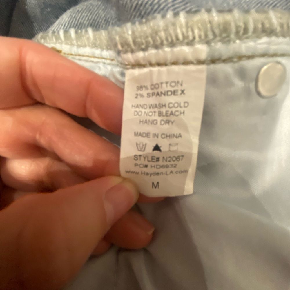 Hayden Light Blue Cropped Jeans Patchwork! - Picture 2 of 4